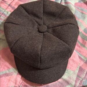 Dark Gray Wool Cap
